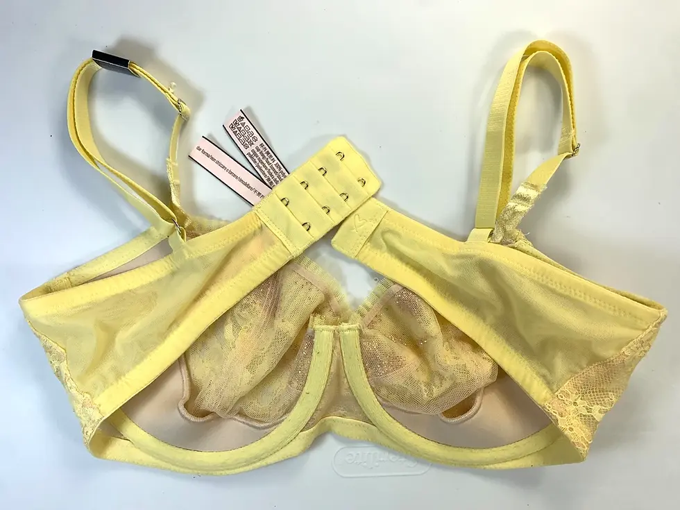 Thumbnail: Victoria's Secret VINTAGE Dream Angels Push-Up Bra w/o padding 34D - Yellow