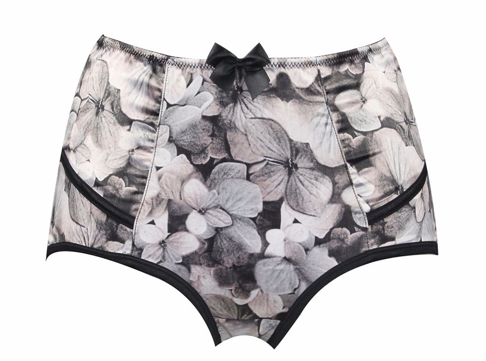 Thumbnail: PARFAIT Charlotte 6917 Highwaist Brief Satin Panties, Floral