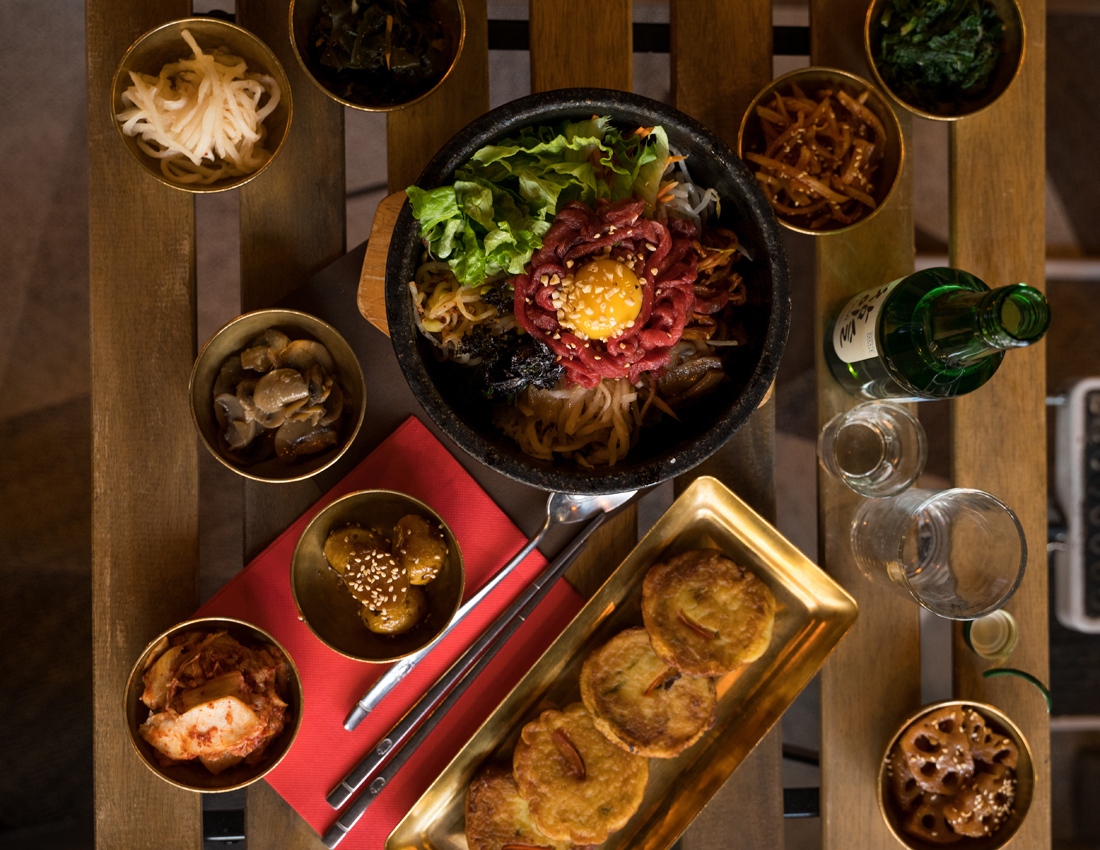 Arranged Food and Objects