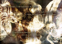 whisps of smoke overlayed drawings of a heart