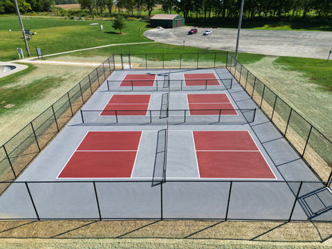 recently completed pickleball courts