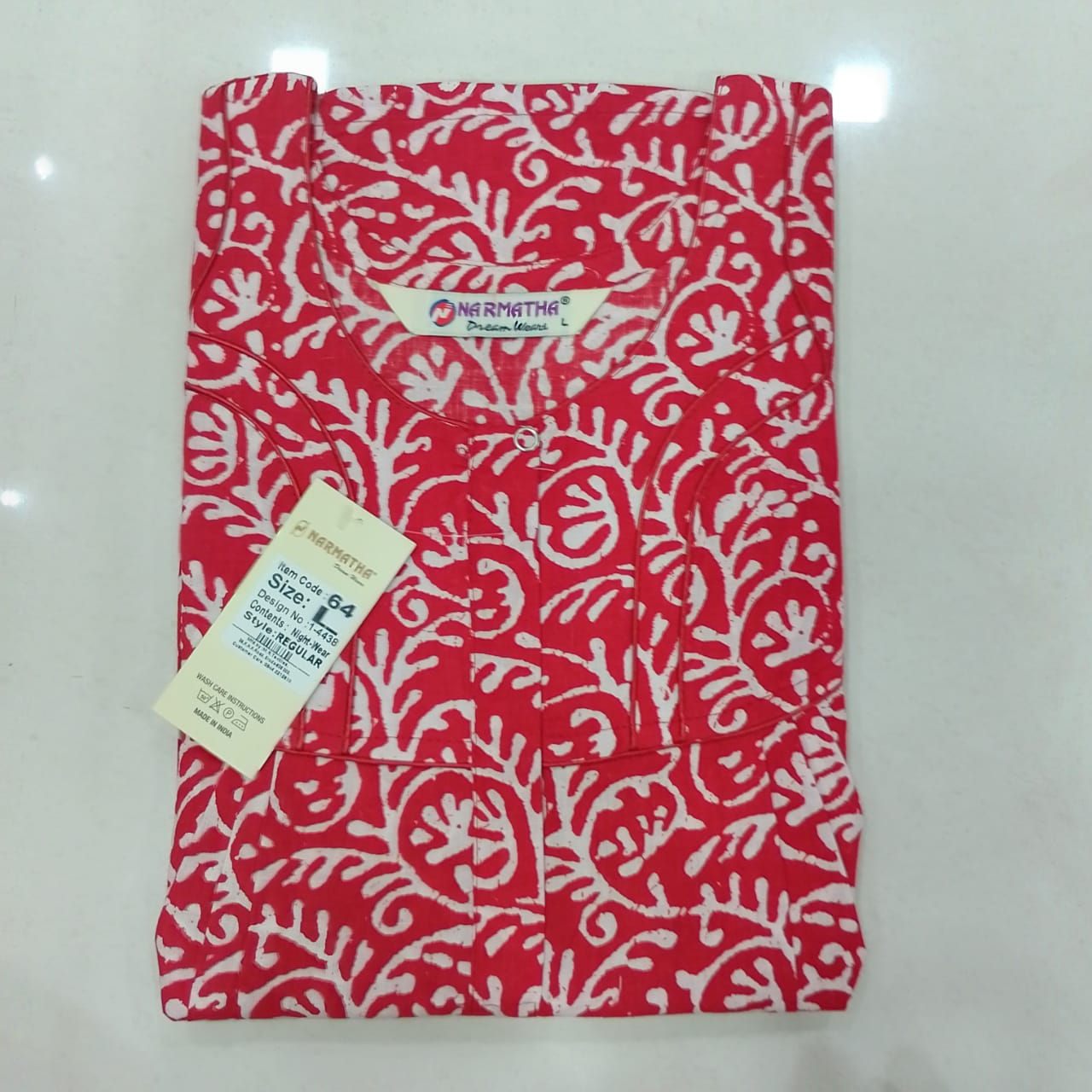 Cotton Nighties-Regular-Pleated-Half Sleeve-With Mobile Pocket-Comfort Wear