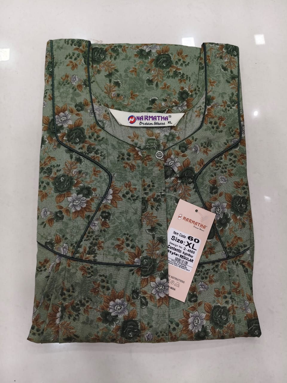 202604-XL-Spun-Pleated-Half Sleeve-Mobile Pocket-Comfort Wear
