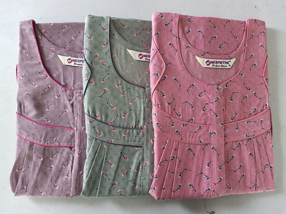 Alphine - Regular (Pleated)- Comfort Wear- With Side Pocket-Half Sleeve