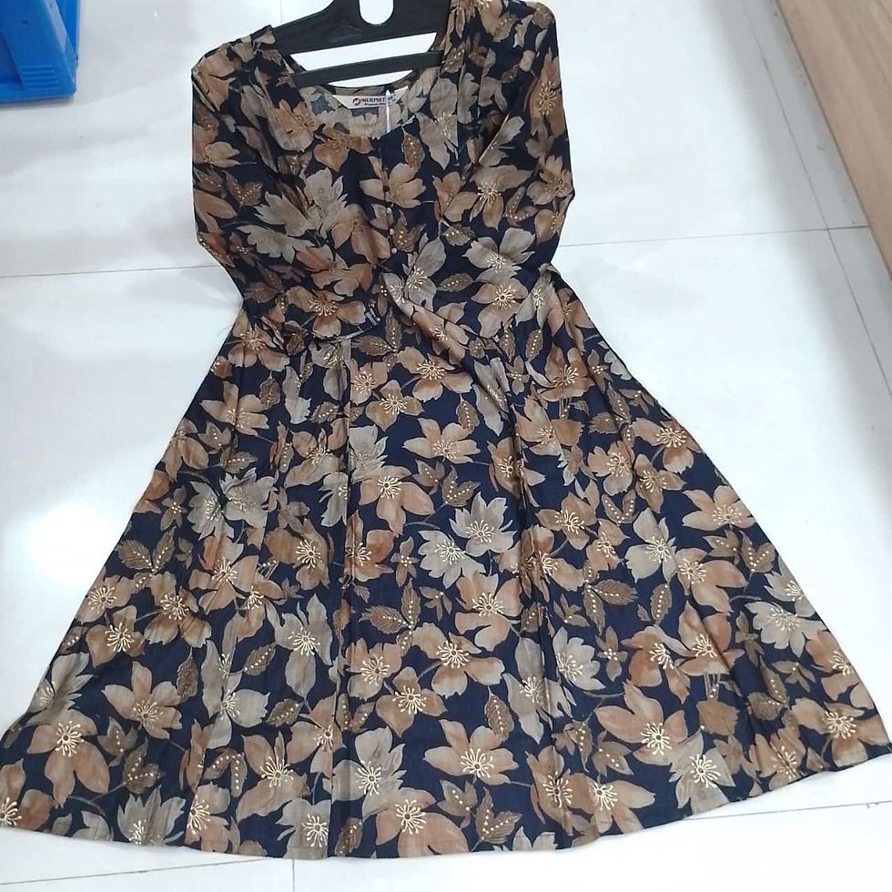 Umbrella kurtis-Rayon cotton blend-3/4th sleeve-officewear-casuals-comfort Trend