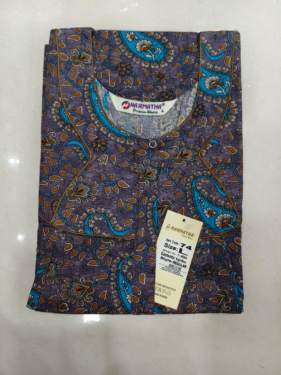 202604-L-Cotton-Pleated-Half Sleeve-Mobile Pocket-Comfort Wear-Elegant Look