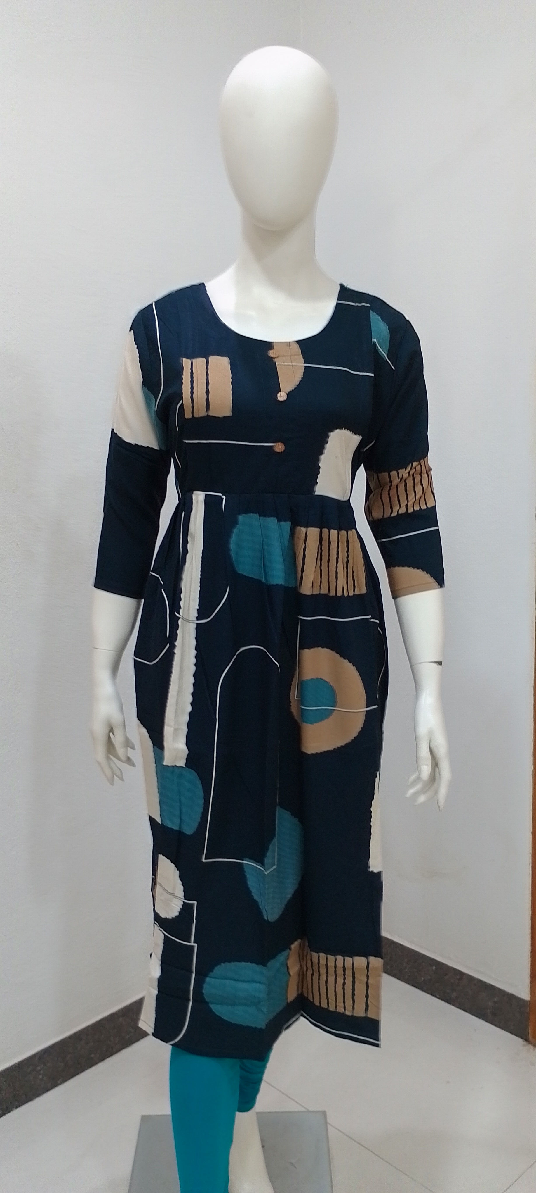 202511-Feeding Kurtis-Rayon Cotton Blend-with Mob pockt-back tightening not