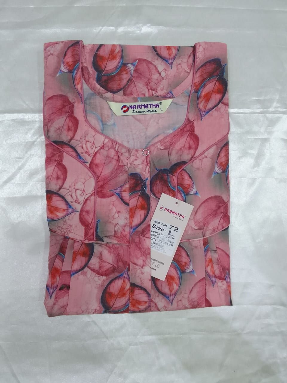 Spun-Regular-Pleated- Half Sleeve -With Mob Pocket-Elegant print-Comfort Wear