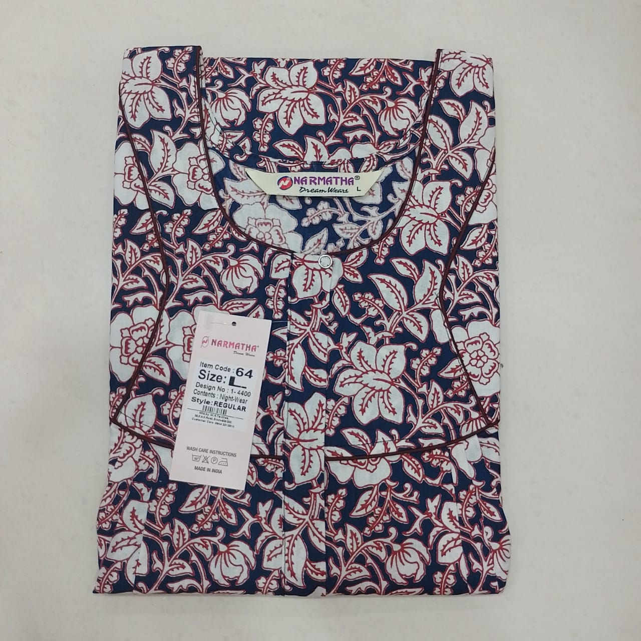 Cotton Nighties-Regular-Pleated-Half Sleeve-With Mobile Pocket-Comfort Wear