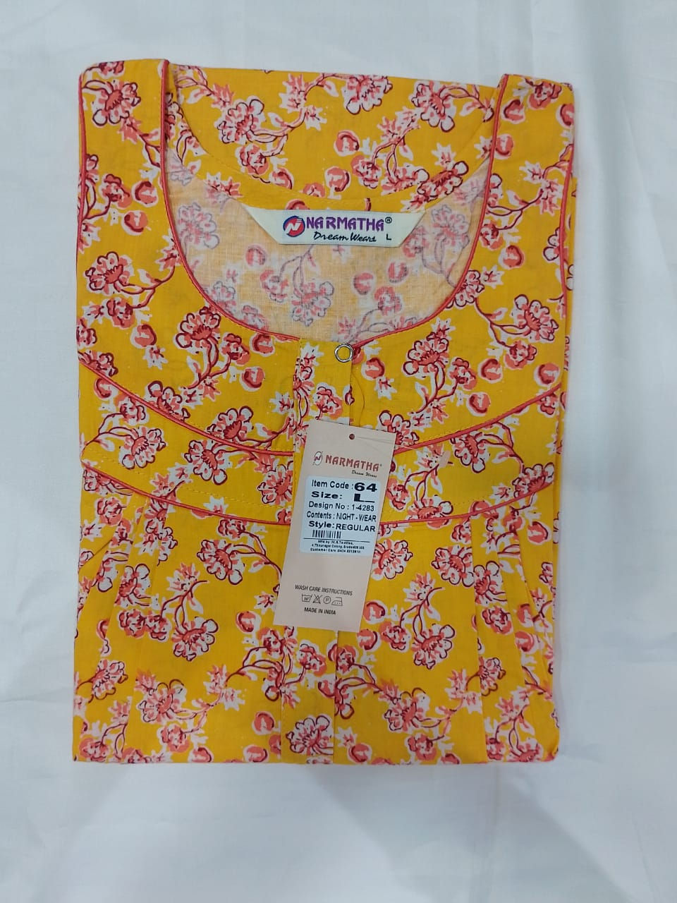 Cotton-Regular-Pleated-with Mob Pocket-Half Sleeve-Elegant Desings-Comfort Wear