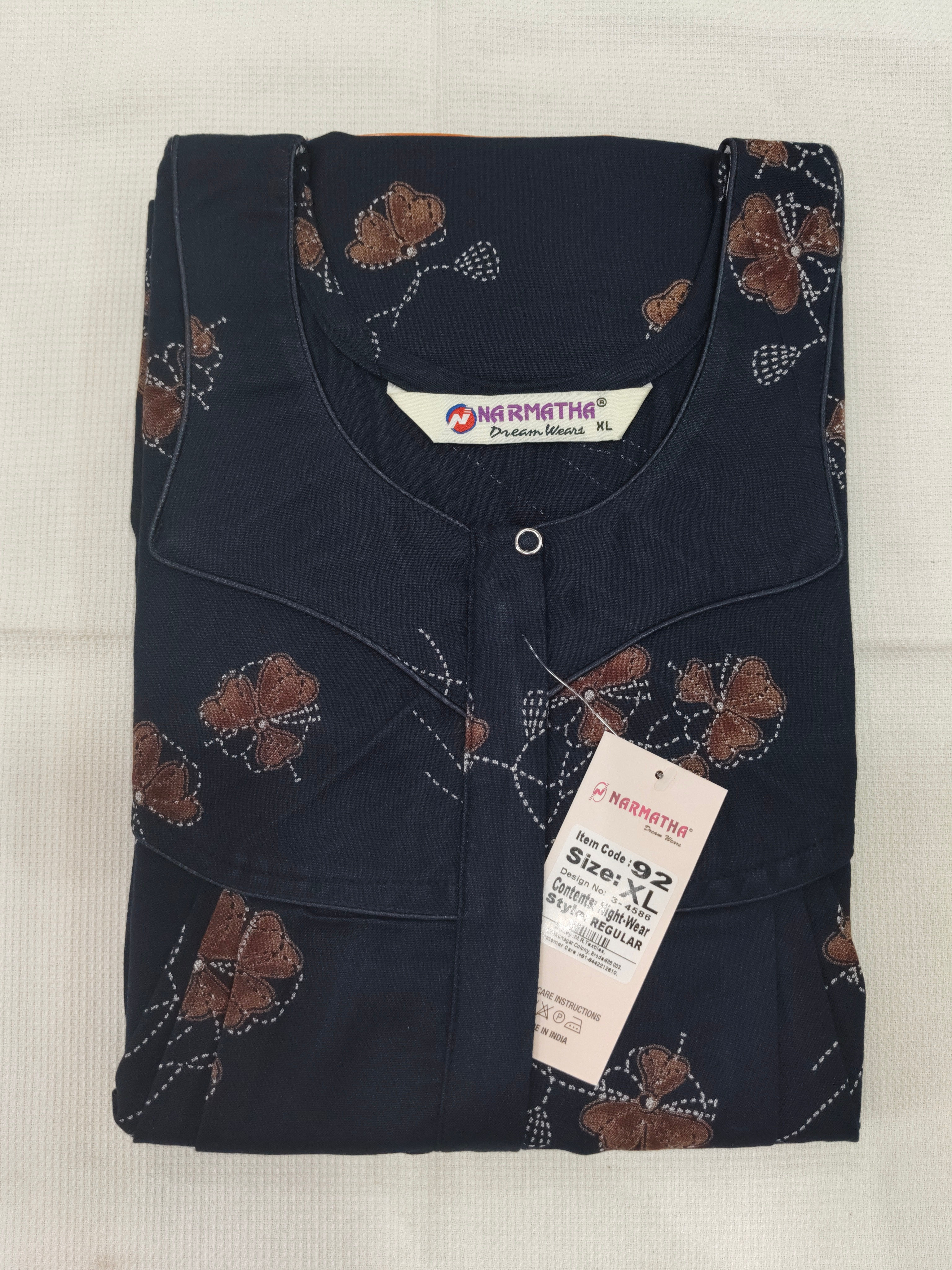 202512-Alphine-Regular-Pleated- Half Sleeve -With Mob Pocket-Elegant print-Comfo