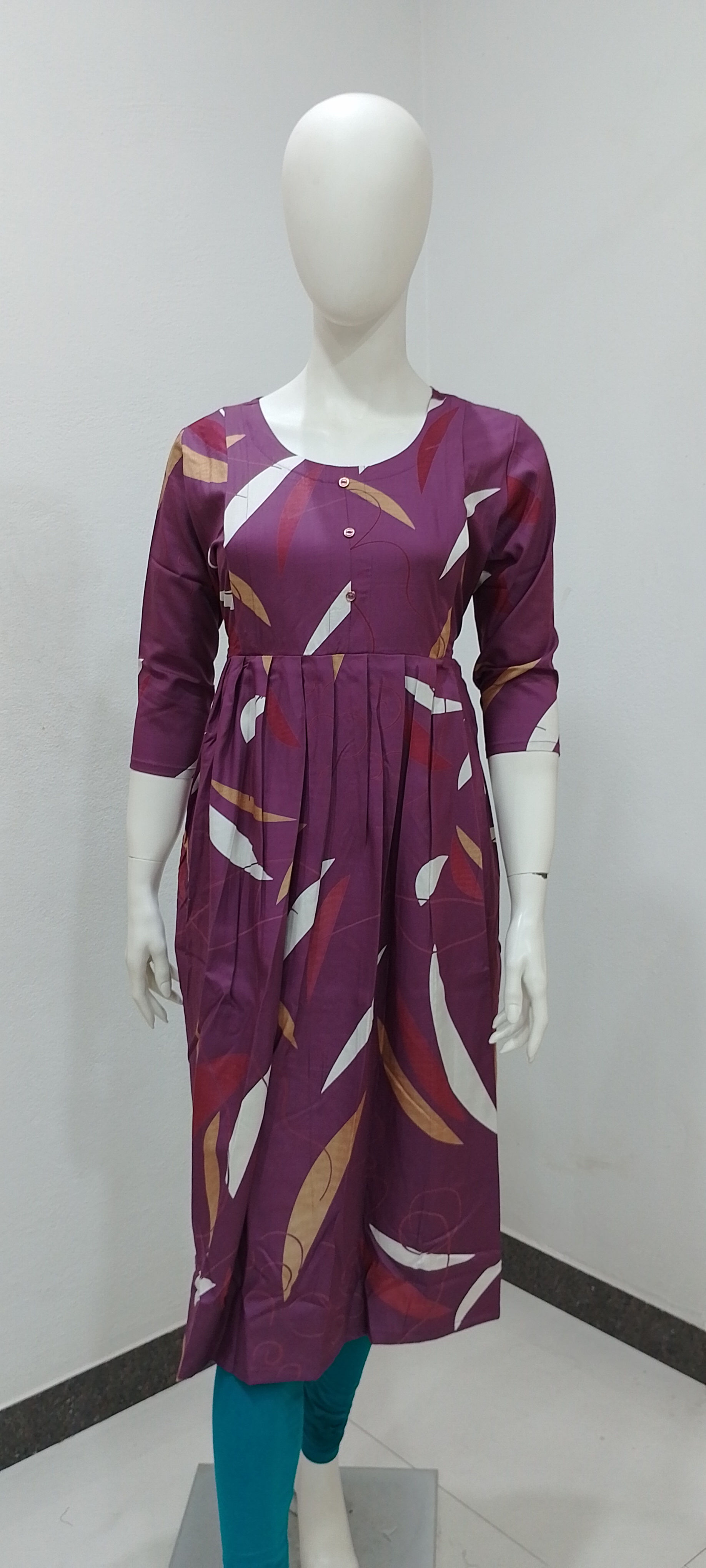 202511-Feeding Kurtis-Rayon Cotton Blend-with Mob pockt-back tightening not