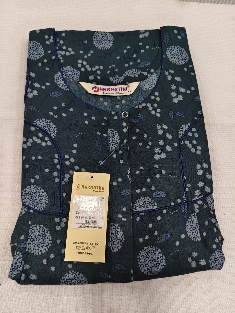 202606-XL-Spun-Pleated-Half Sleeve-Mobile Pocket-Comfort Wear