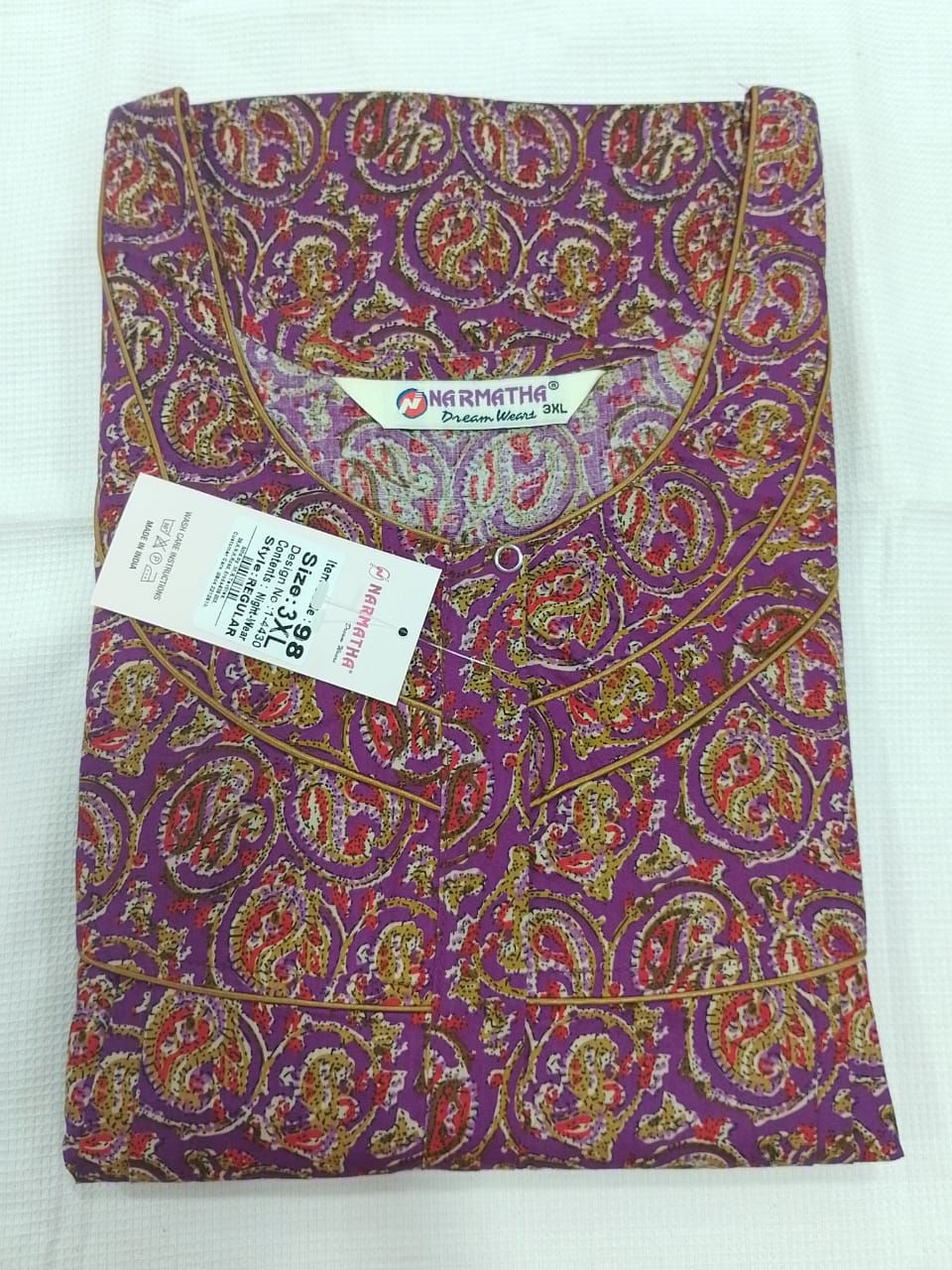 Cotton Nighties-Regular-Pleated-Half Sleeve-With Mobile Pocket-Comfort Wear