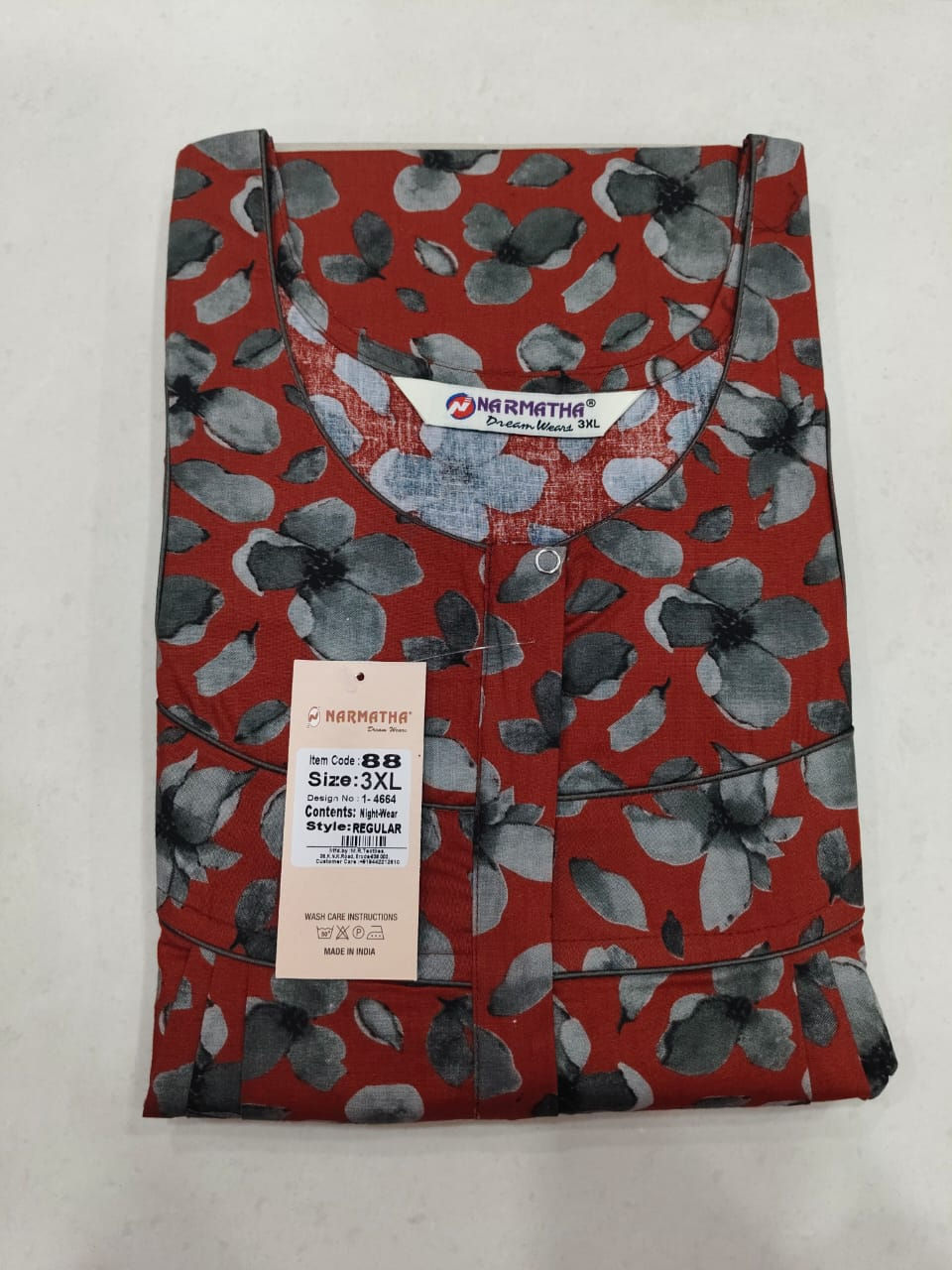202604-3XL-Cotton-Pleated-Half Sleeve-Mobile Pocket-Comfort Wear-Elegant Look