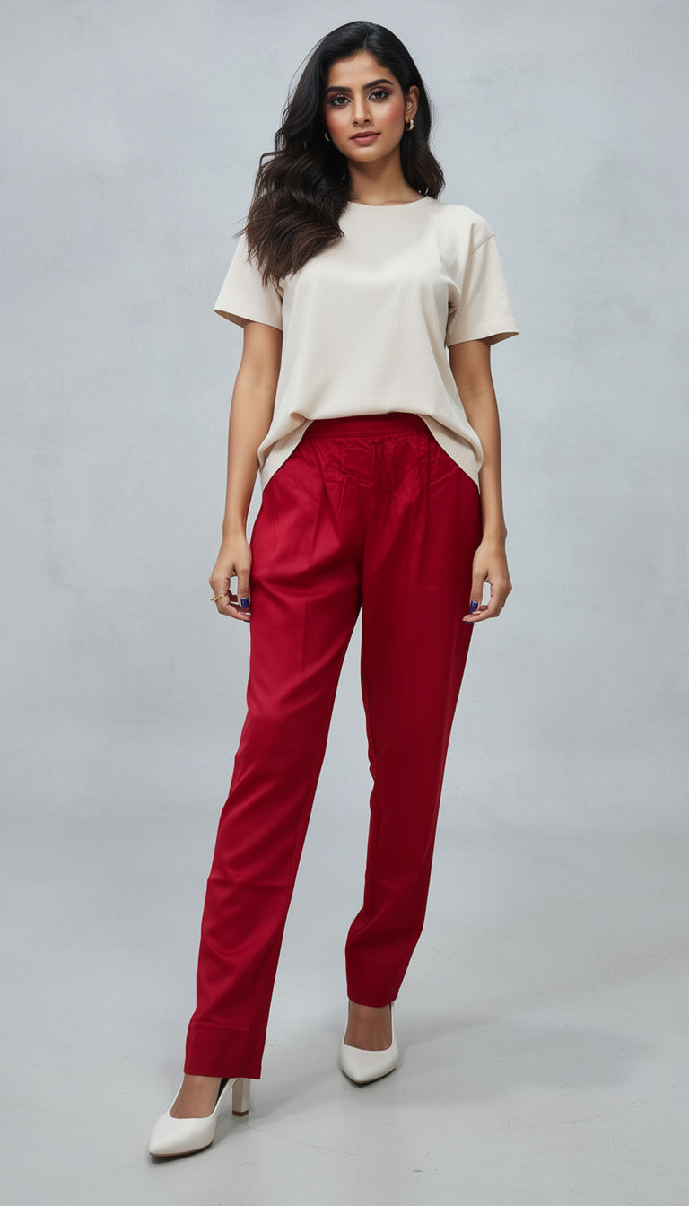 Rayon Chudi Pant-Mobile Pocket-Elastic with tightening Nada also-Straight Pant