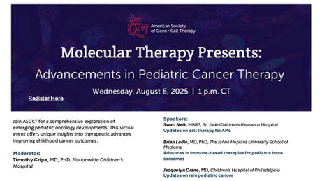 MTO Webinar and Special issue on "Advancements in Pediatric Cancer Therapy." 