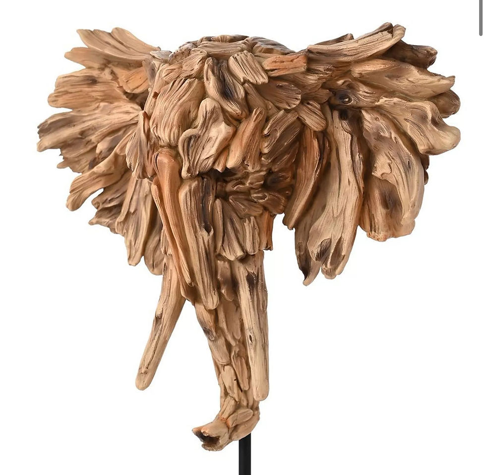 Thumbnail: Naturecraft Resin Driftwood Collection Elephant Head On A Stand