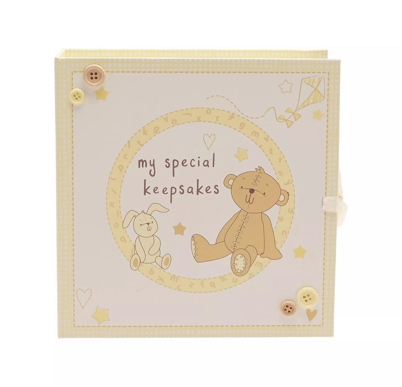 BUTTON CORNER Paper wrap Book Keepsake Box With Drawers