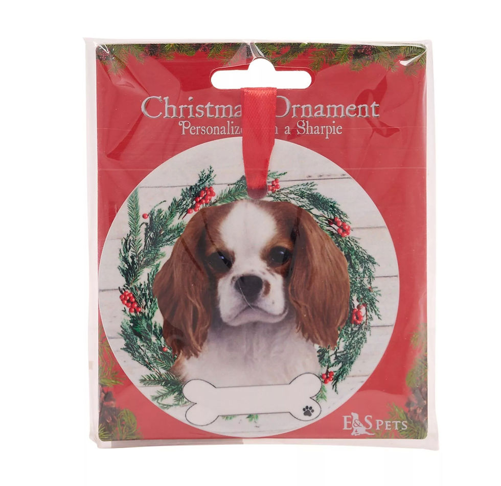 Thumbnail: Cavalier King Charles Spaniel Wreath Hanging Decoration