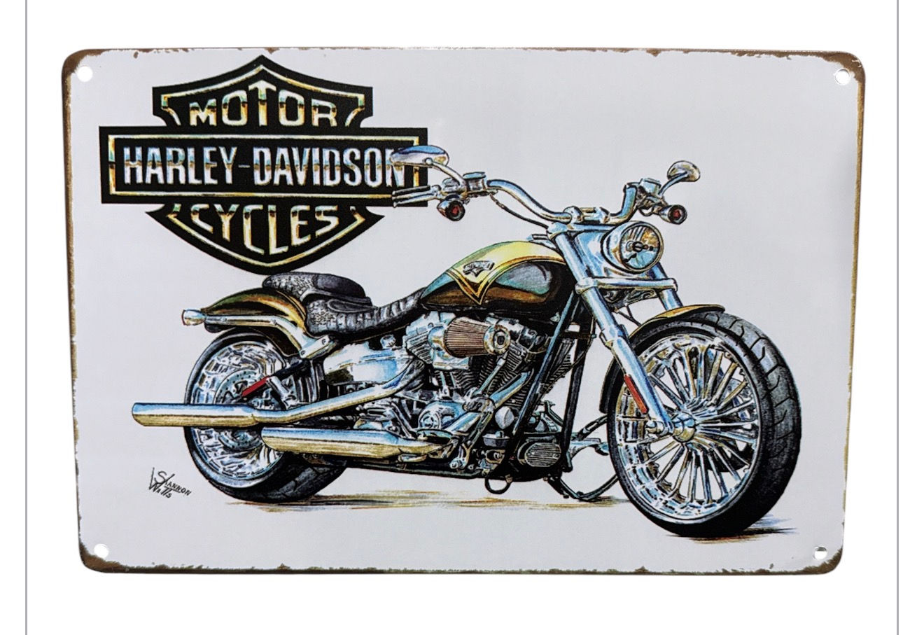 Vintage Motorcycle Metal Sign