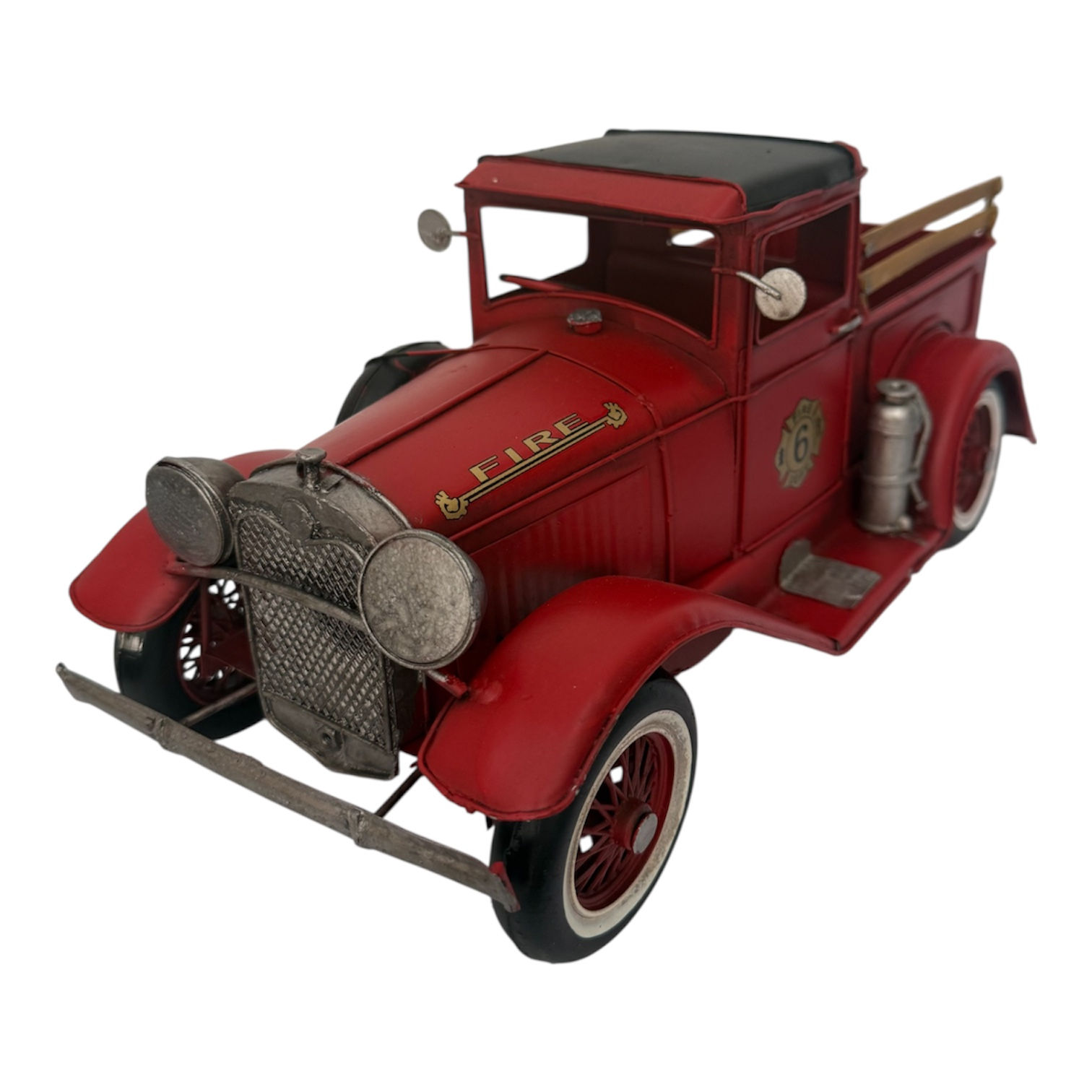 Vintage Fire Truck Flatbed Tin Model  