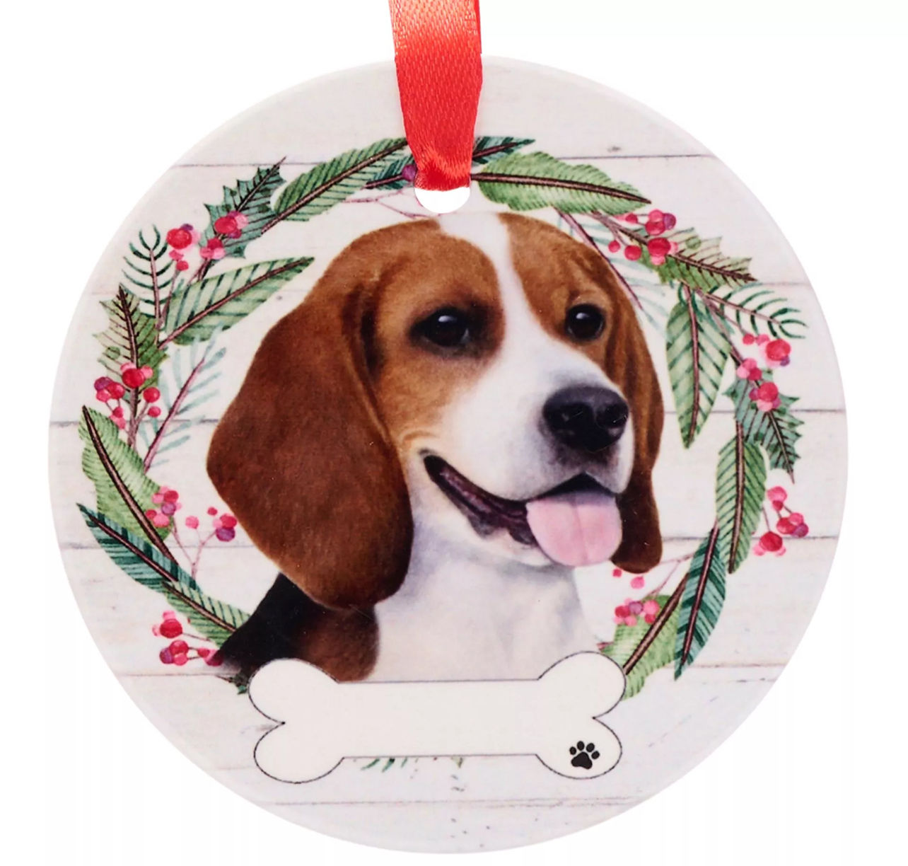 Beagle Wreath Hanging Decoration