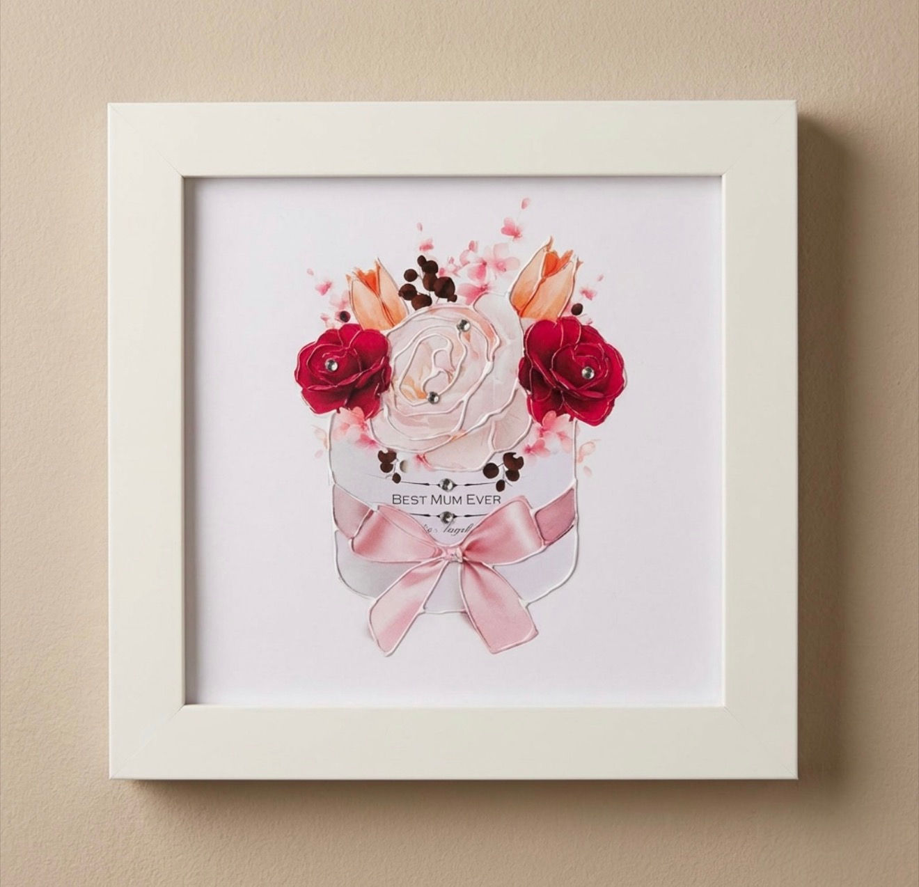 Mum Gel Art Picture 30 x 30 cm - Shades Of  Pink