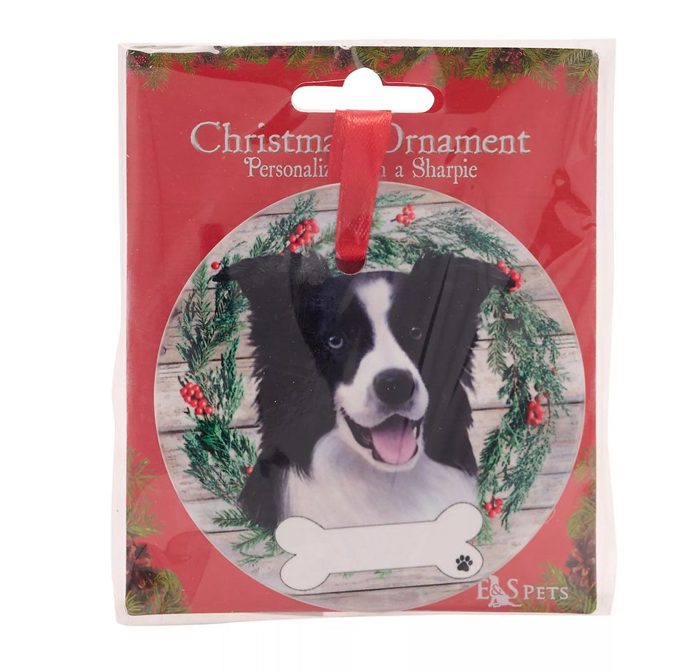 Thumbnail: Border Collie Wreath Hanging Decoration