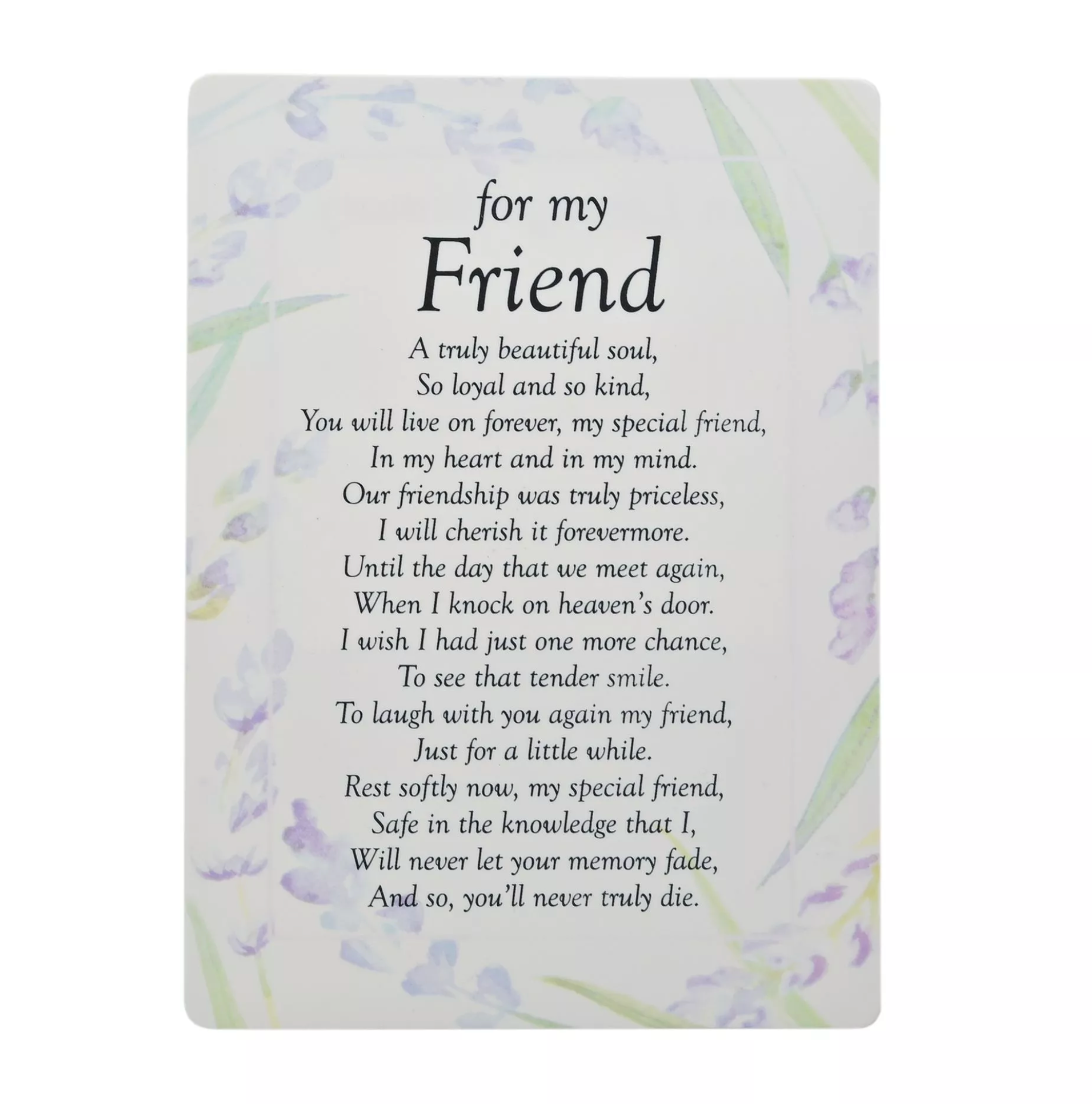 GRAVESIDE CARD - FOR MY FRIEND