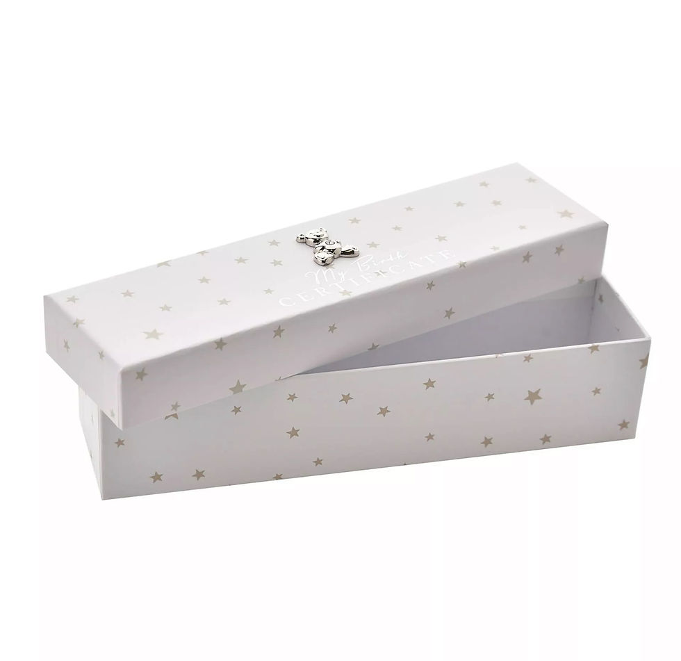 Thumbnail: Bambino White Paper wrap Birth Certificate Holder Teddy Icon