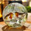 Thumbnail: Robin Crackle LED Ball - Robins On Pine Branch