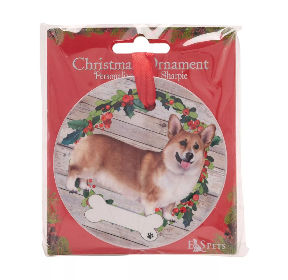 Thumbnail: Welsh Corgi Wreath Hanging Decoration