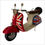 Thumbnail: Cream Scooter With Two Seats + Union Jack  Tin Model 