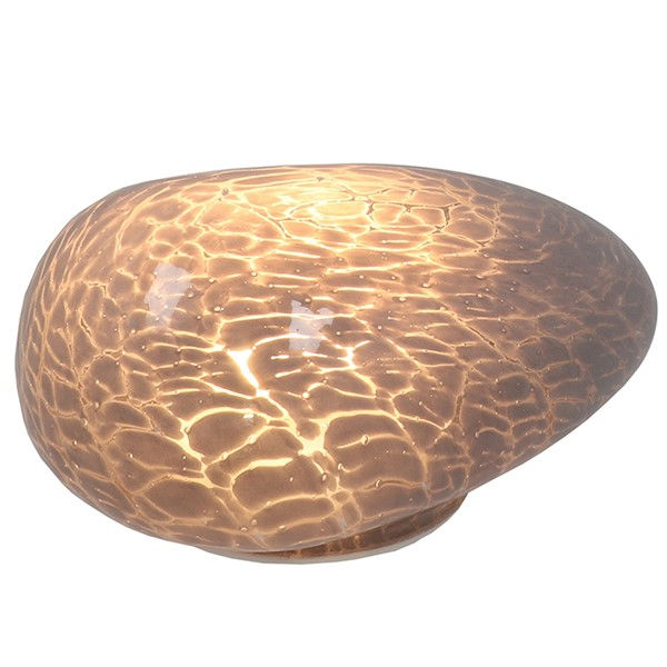 Thumbnail: Pebble Glow Crackle Lamp Grey Large