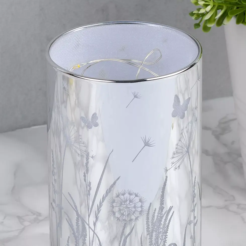 Thumbnail: Glass Flower Design Tube With LED Lights 15CM