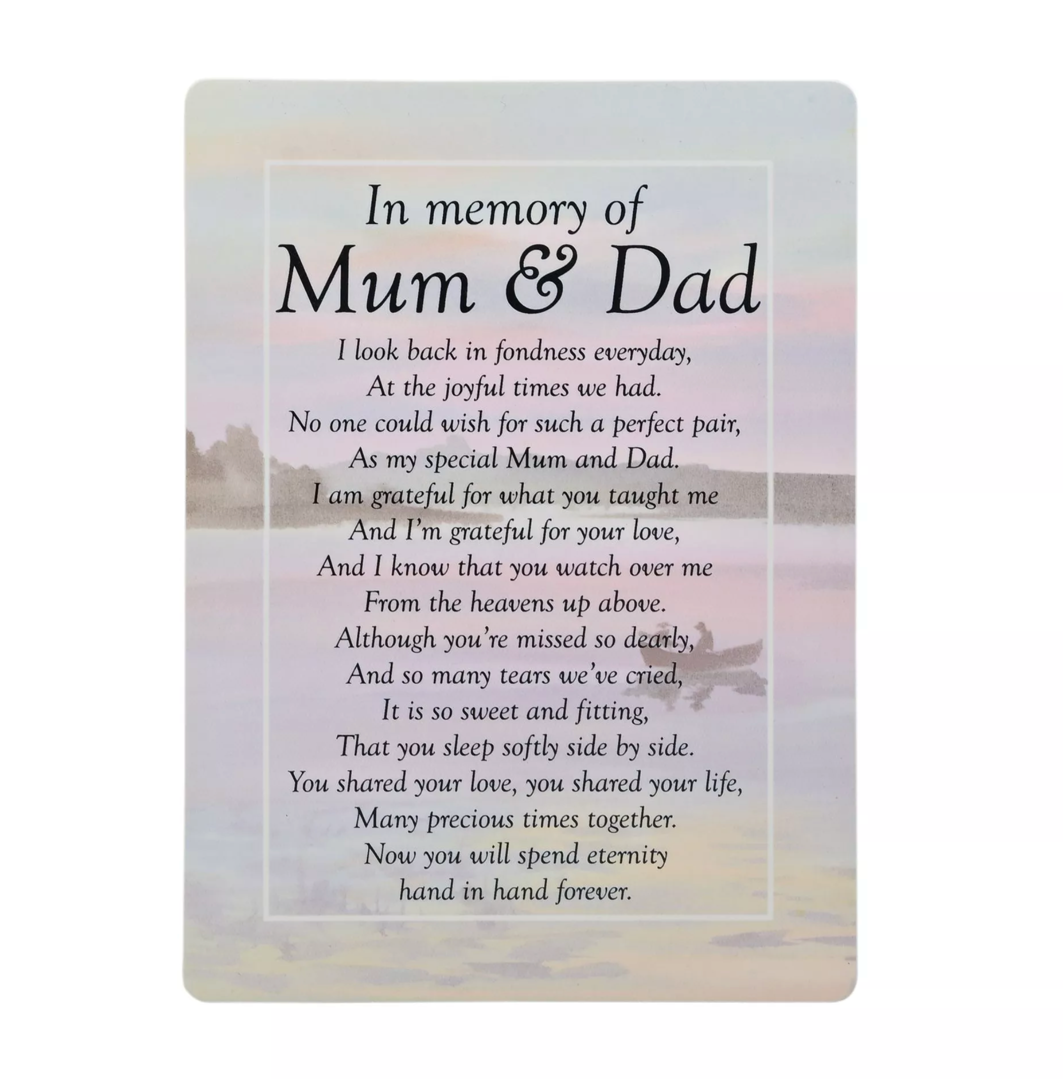 GRAVESIDE CARD - IN MEMORY OF MUM & DAD