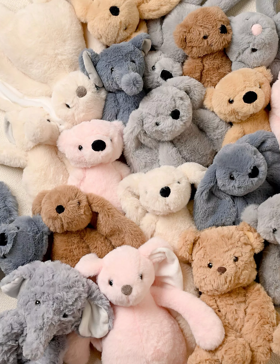 Thumbnail: Theo The Plush Long Leg Grey Bunny 35 cm (Suitable From Birth )