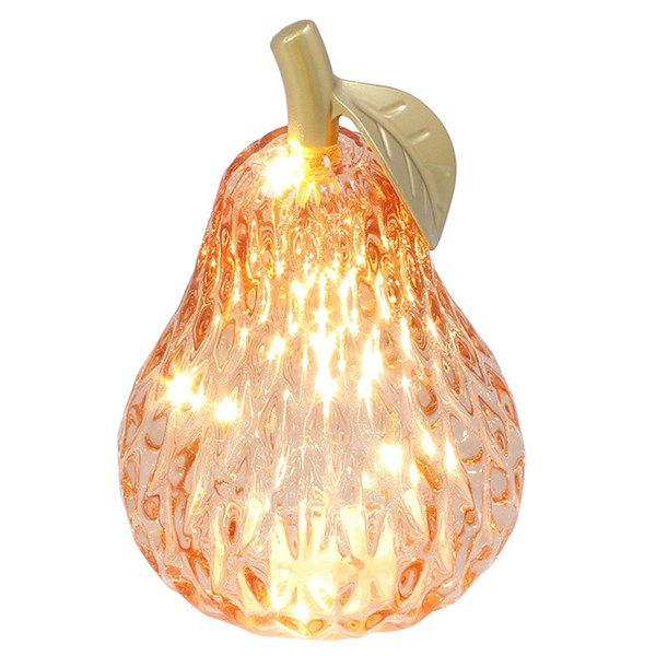 Thumbnail: Diamond Cut LED Glass Pear Small ( Available in 3 Colours) 
