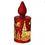 Thumbnail: Regal Tidings Glass LED Light Up Candle - Santa Scene