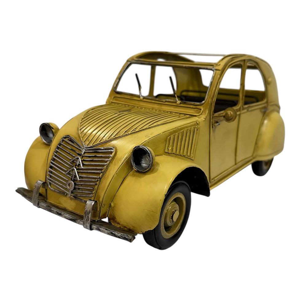 Vintage Yellow Citroen Tin Model