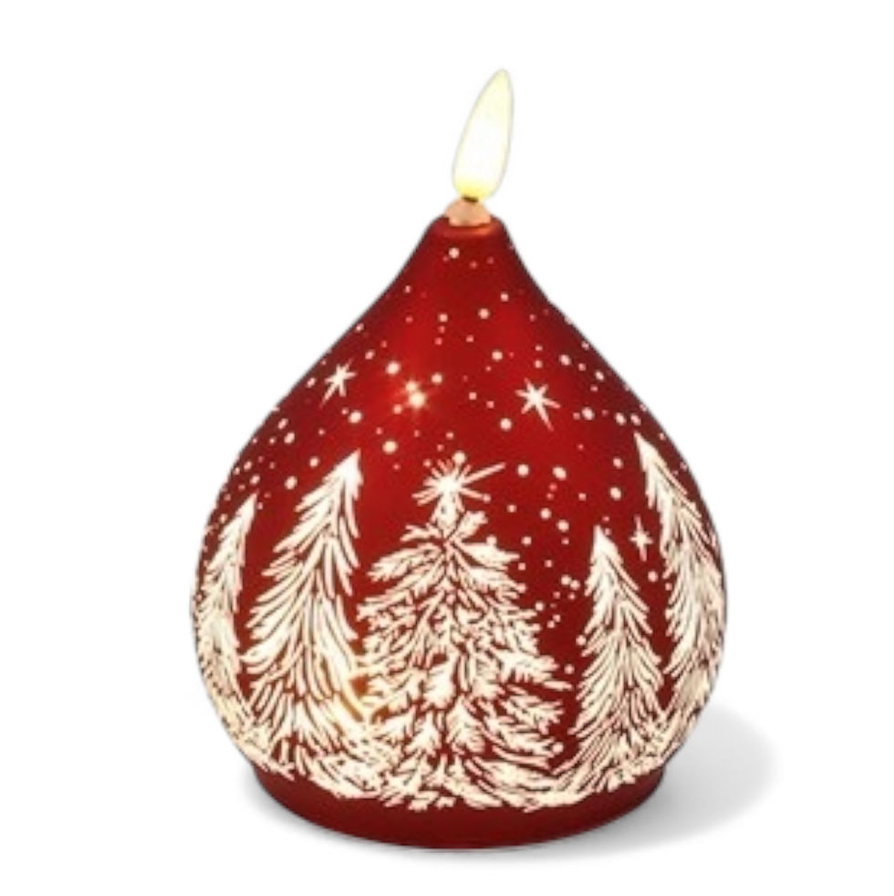 Thumbnail: Bright Christmas LED Candle Teardrop  -  in 3 Assorted Colours