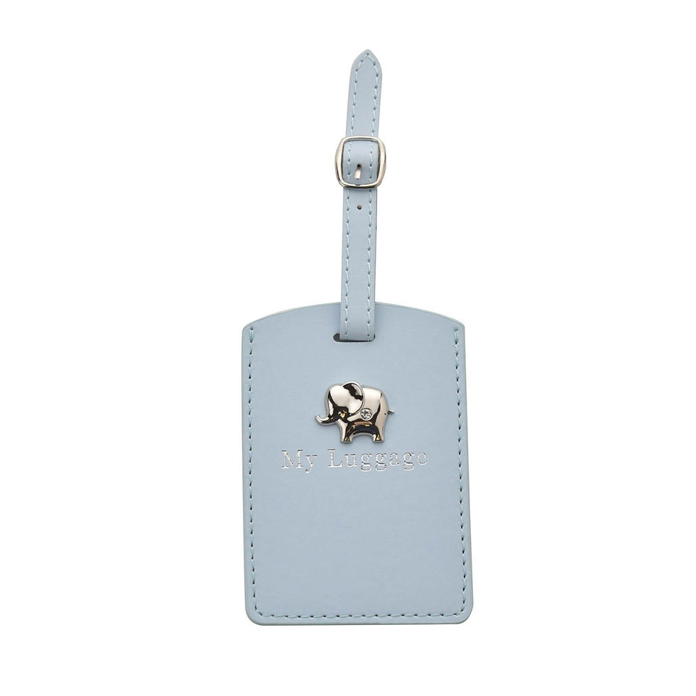 Thumbnail: BAMBINO PASSPORT HOLDER AND LUGGAGE TAG SET - BLUE