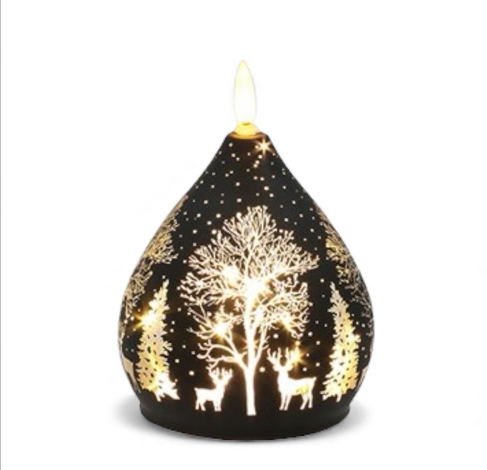 Thumbnail: Bright Christmas LED Candle Teardrop  -  in 3 Assorted Colours