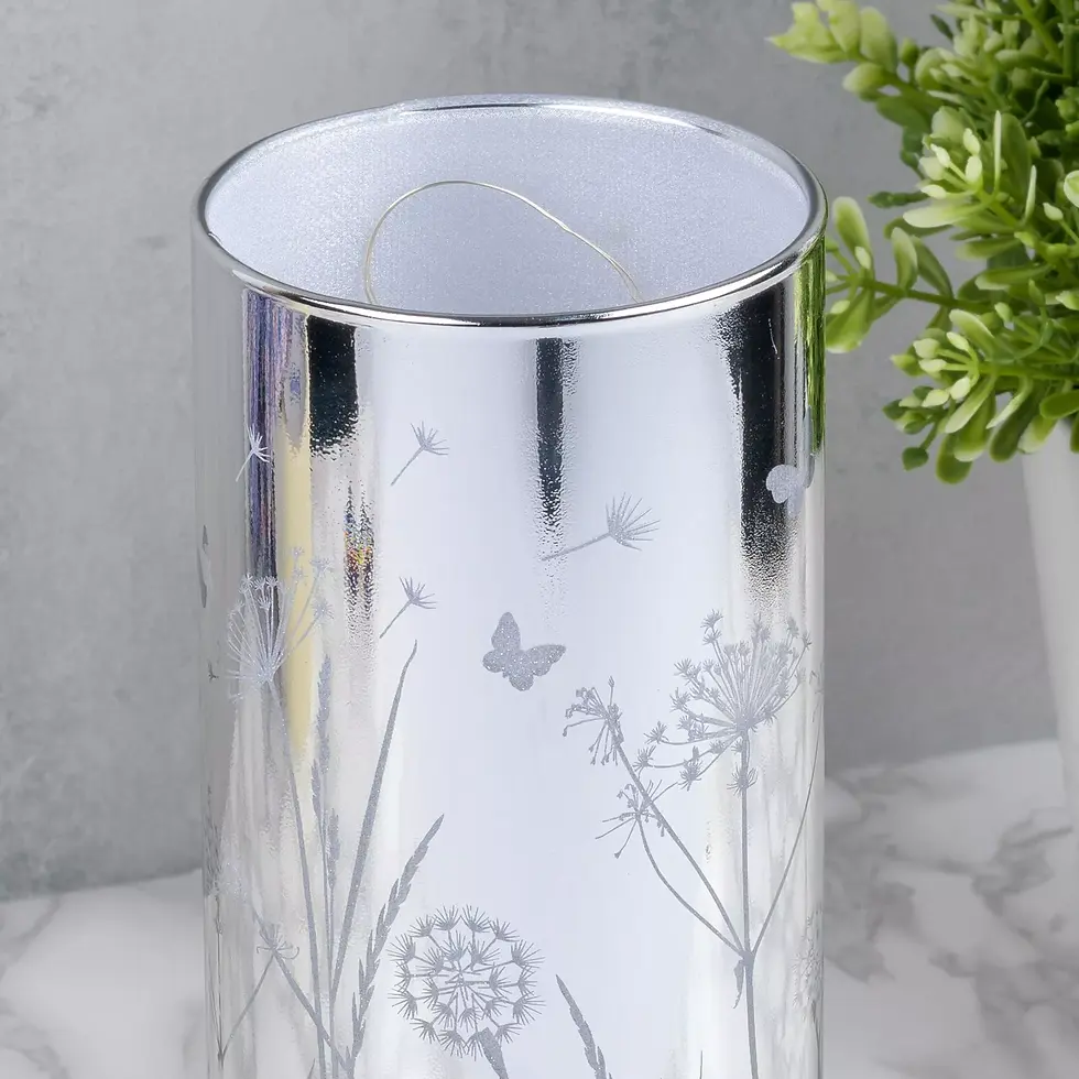 Thumbnail: Glass Flower Design Tube With LED Lights 15CM