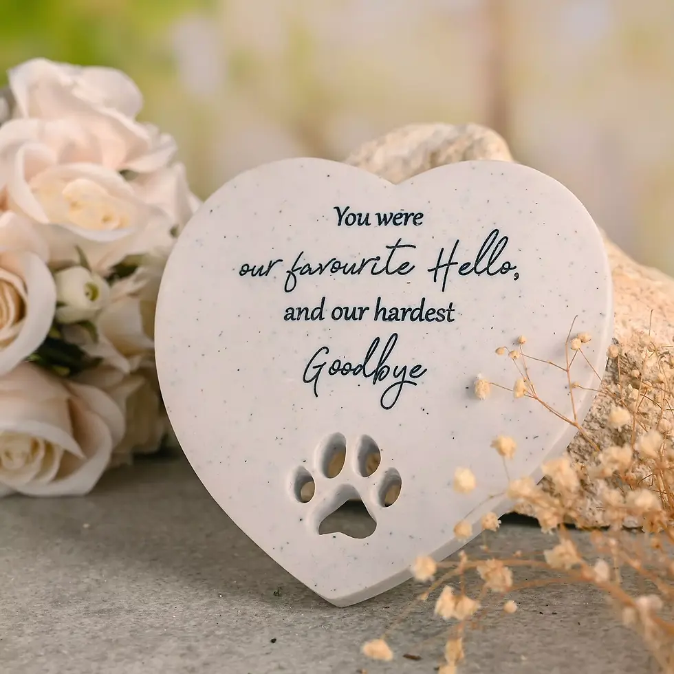 Thumbnail: THOUGHTS OF YOU PET MEMORIAL HEART STONE - SMALL