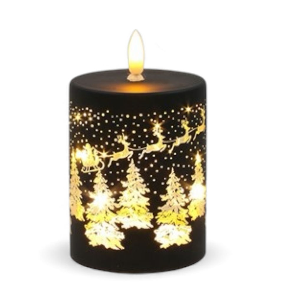 Thumbnail: Bright Christmas LED Candle Tall  -  in 3 Assorted Colours