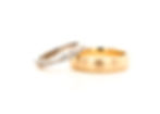18ct white gold & 9ct yellow gold wedding bands
