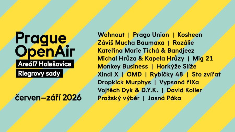 Prague Open Air 2026 startet in Prag: Kosheen, Dropkick Murphys und tschechische Musikstars unter freiem Himmel