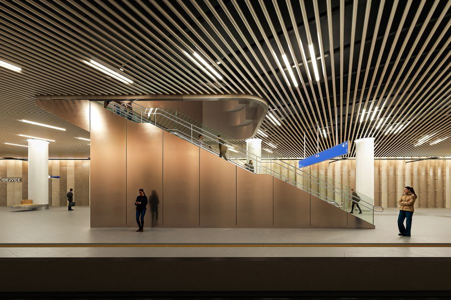 Bahnverbindung Prag–Flughafen–Kladno: Neue Visualisierungen zeigen Zukunft des Bahnhofs Praha-Dejvice